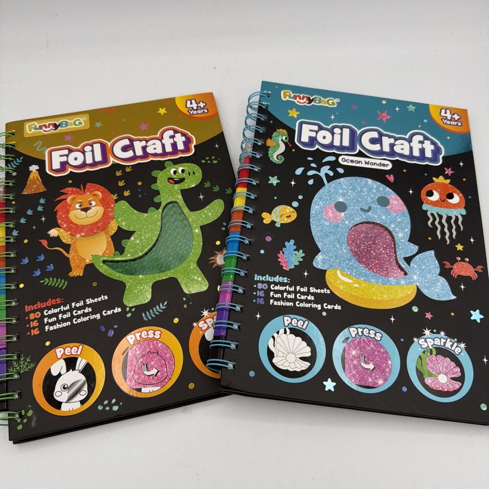 Arts & Crafts Activity, Foil Craft Animal DIY Art Fun Kits, No Mess Creativity 2